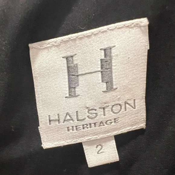 Halston Heritage Black Pleated Evening Gown Goddess Maxi Dress Size 2 - Picture 11 of 15